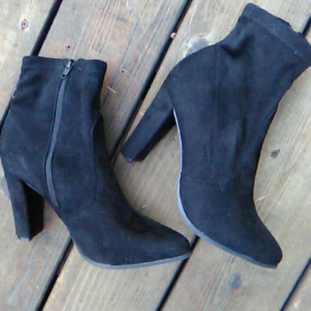 Fashion Nova High  Black Booties